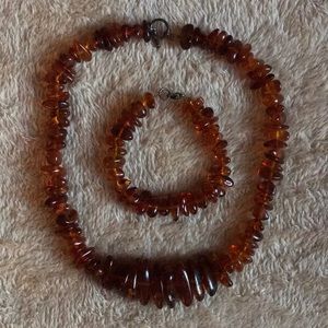 Authentic Amber Necklace and Bracelet